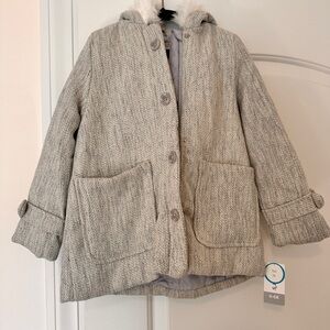 Carters Gray faux fur Hooded Coat (6)